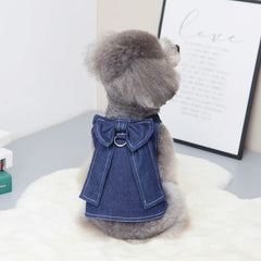 Denim Dog Vest or Dress with Bow — Xl, T-shirt