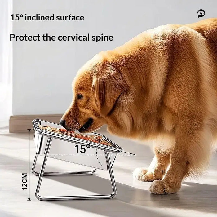 Raised Stainless Steel Dog Bowl