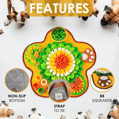 Flower Snuffle Mat – Gray pentagram, image 5