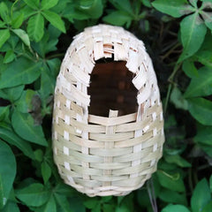 Handwoven Bamboo Bird Hut