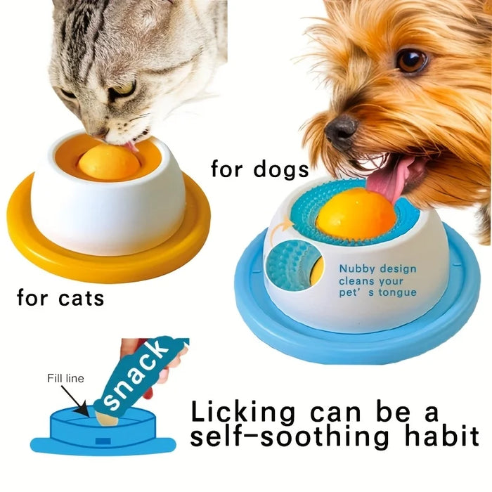 Slow-Feeder Lick Bowl – Blue, image 1