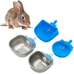 Cage-Mounted Rabbit Water Bowl